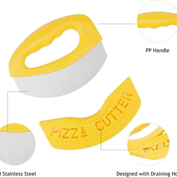 Party Pizza Knife Sharp Stainless Steel Blade, Easy to Clean and SafeSlicer1Pack - Picture 5 of 10